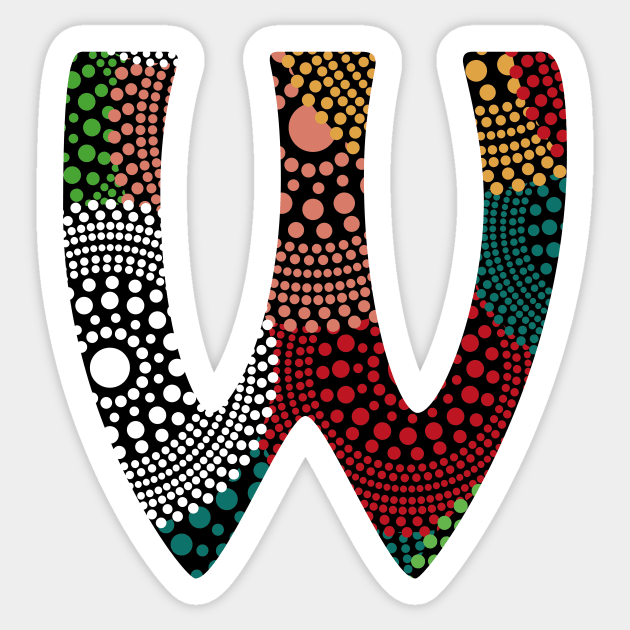 W Aboriginal Letter Sticker by Food in a Can